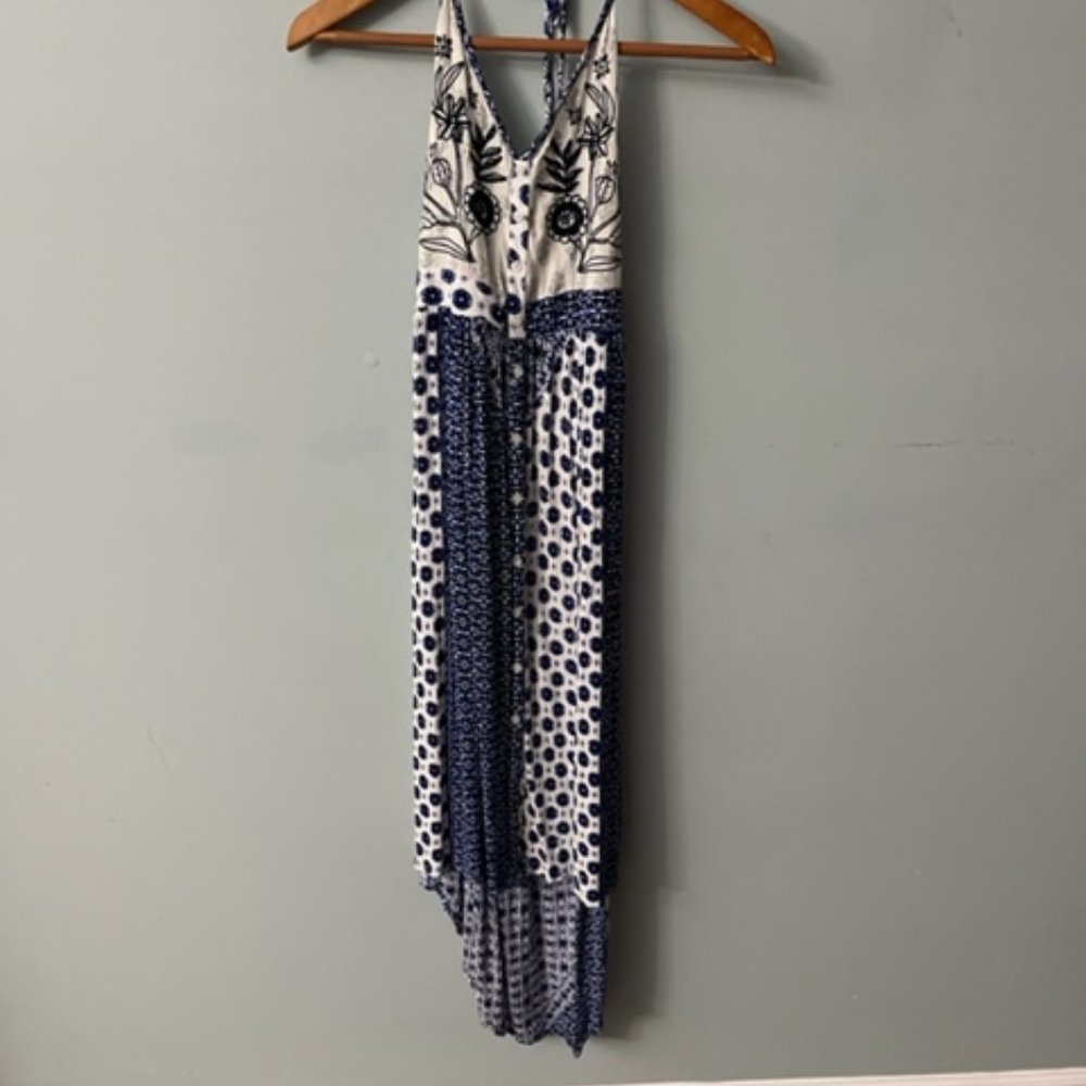 PATRONS of PEACE Maxi (S) backless w/ tie neck